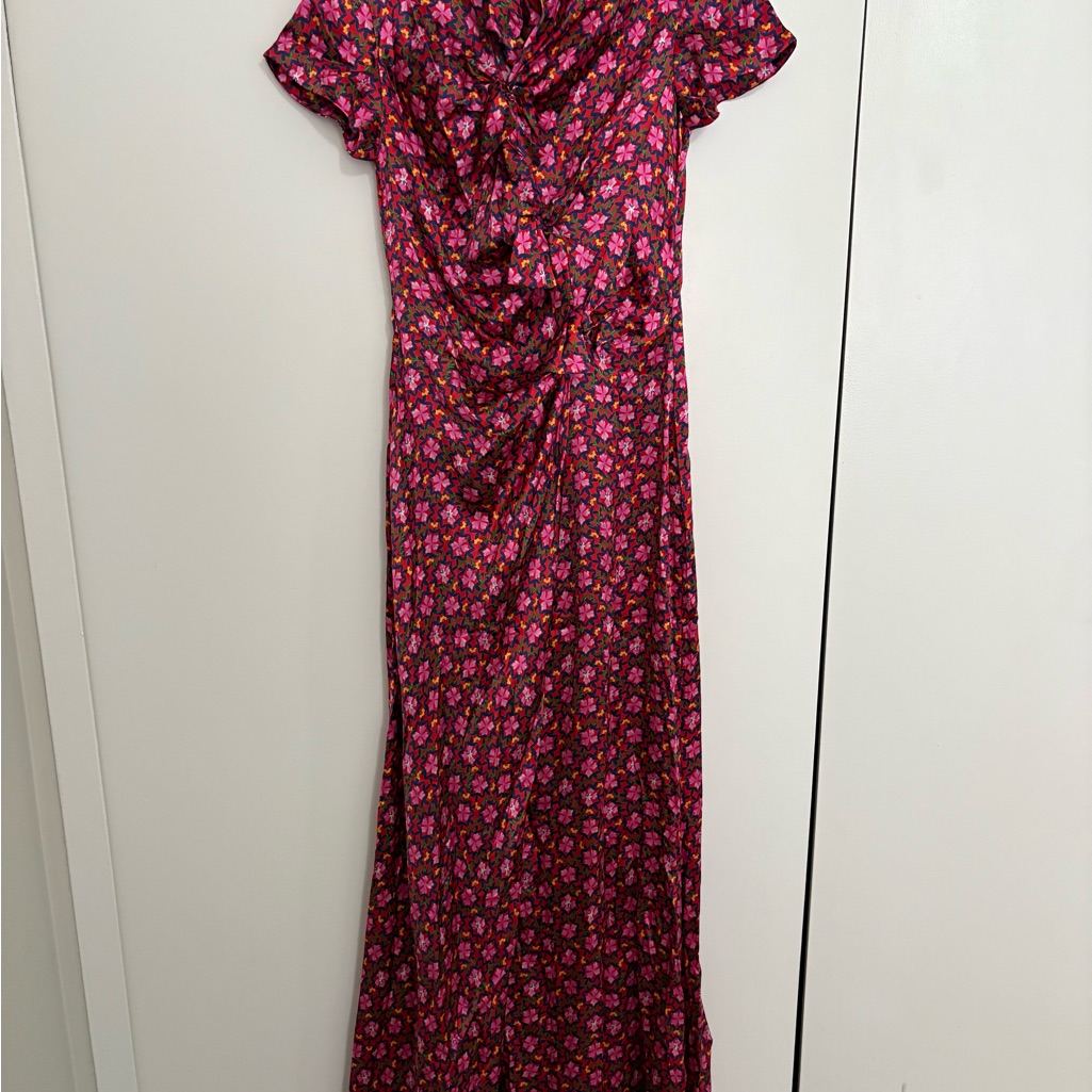 Saloni Fuchsia Floral Maxi Dress
